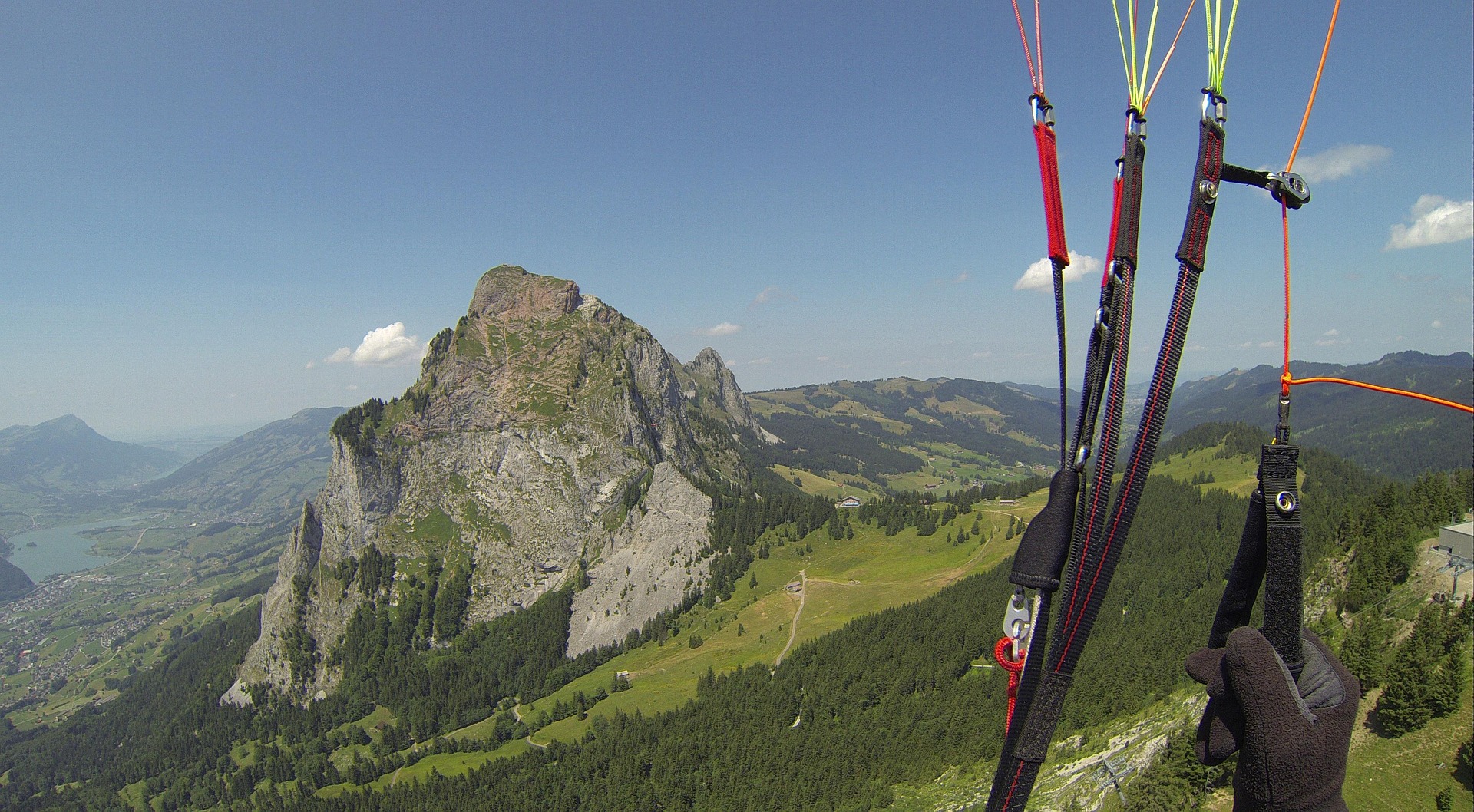 flugzeit ausblick tragegurt